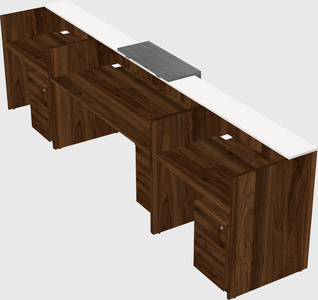 Modern long reception desk