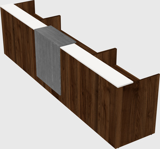 Modern long reception desk