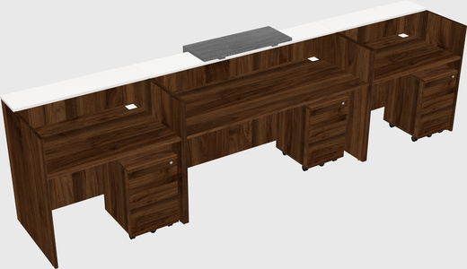 Modern long reception desk