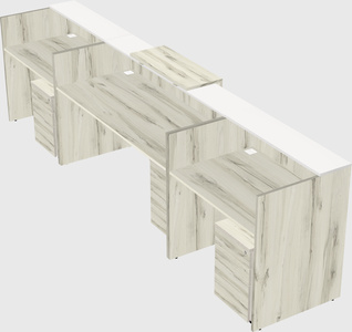 Modern long reception desk
