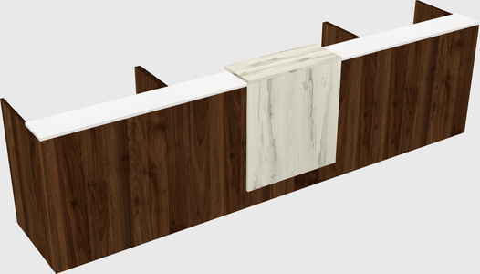 Modern long reception desk