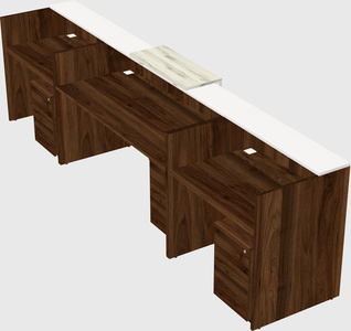 Modern long reception desk
