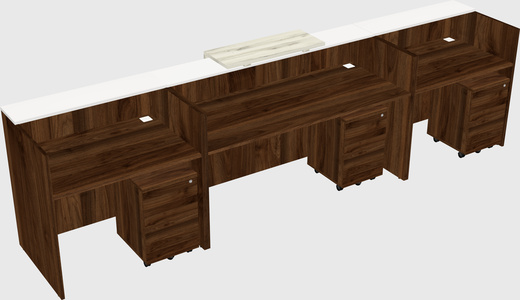 Modern long reception desk