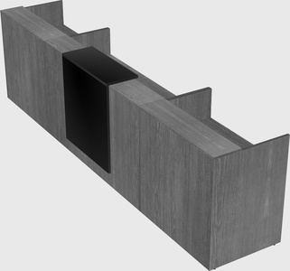 Modern long reception desk