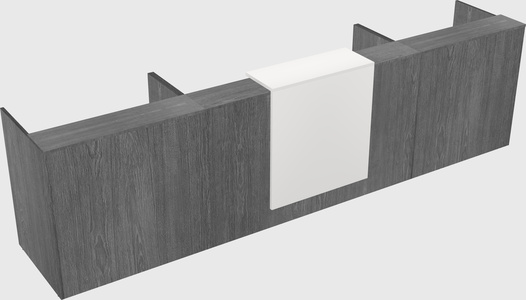 Modern long reception desk