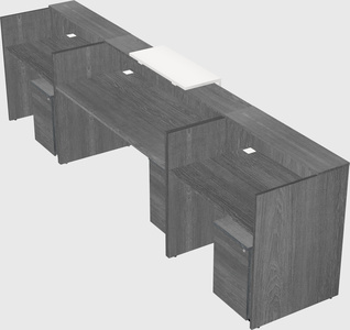 Modern long reception desk