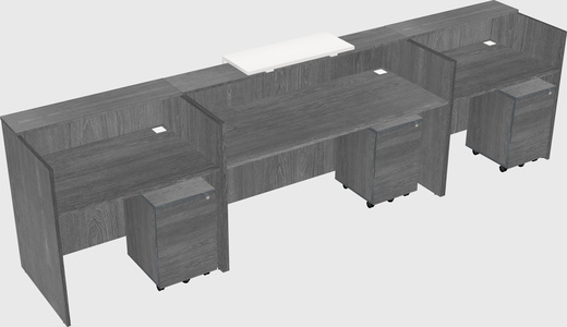Modern long reception desk