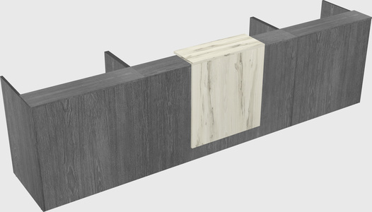Modern long reception desk