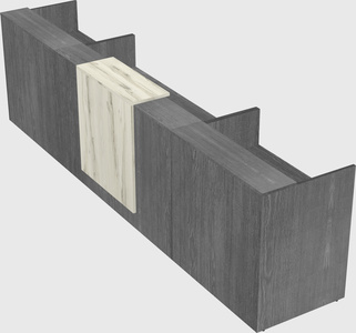 Modern long reception desk