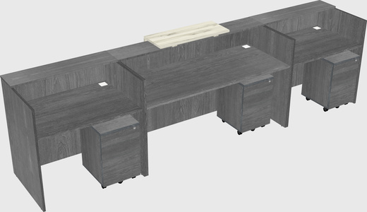 Modern long reception desk