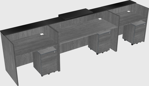 Modern long reception desk