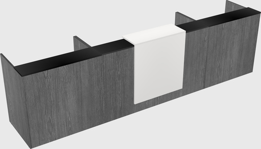 Modern long reception desk