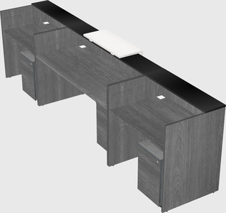 Modern long reception desk