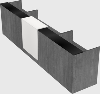 Modern long reception desk