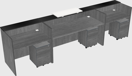 Modern long reception desk