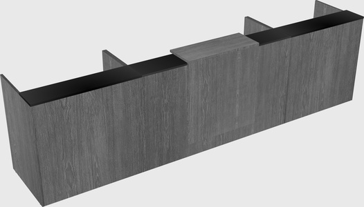 Modern long reception desk