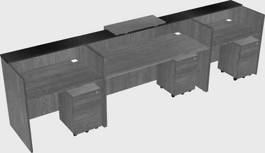 Modern long reception desk