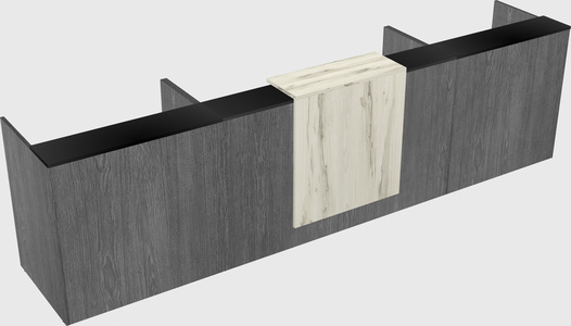 Modern long reception desk