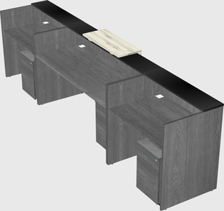 Modern long reception desk