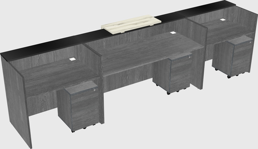 Modern long reception desk