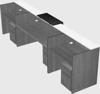 Modern long reception desk