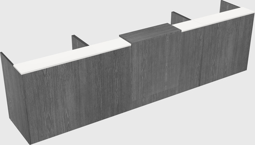 Modern long reception desk