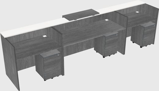 Modern long reception desk