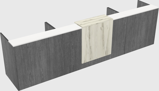 Modern long reception desk