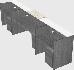 Modern long reception desk