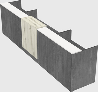 Modern long reception desk