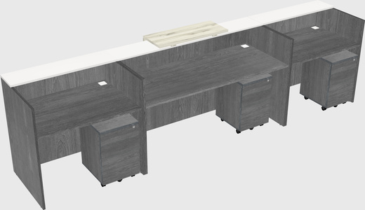 Modern long reception desk