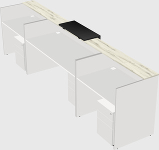 Modern long reception desk