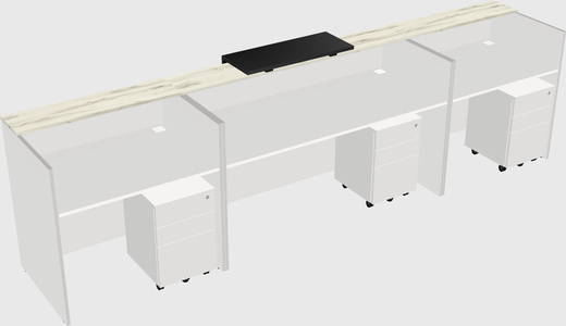 Modern long reception desk