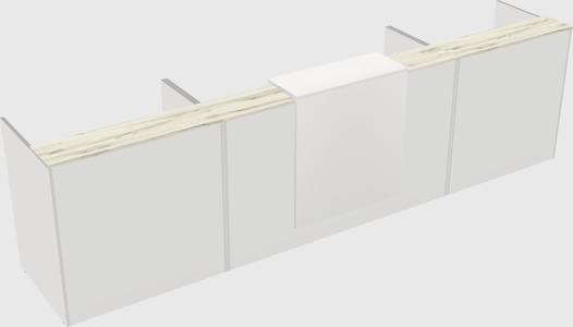 Modern long reception desk