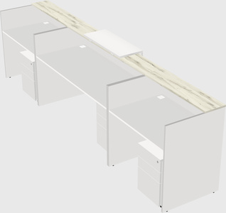 Modern long reception desk