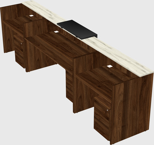 Modern long reception desk