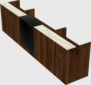 Modern long reception desk