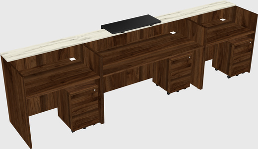 Modern long reception desk