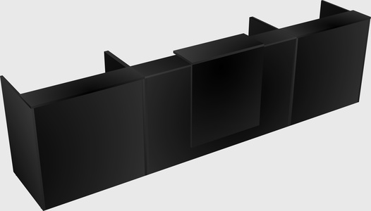 Modern long reception desk