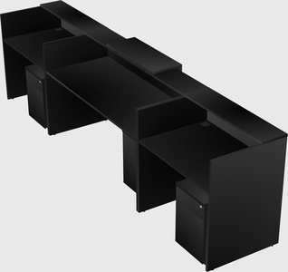 Modern long reception desk