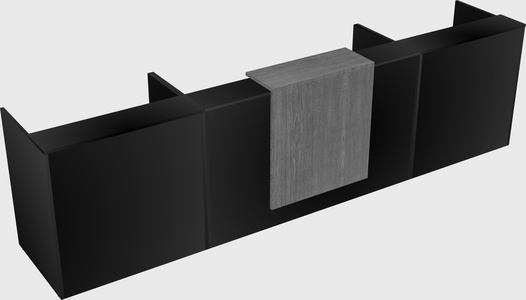 Modern long reception desk