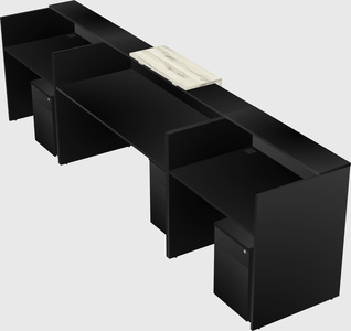 Modern long reception desk