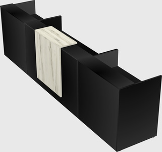 Modern long reception desk