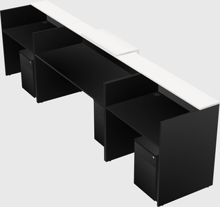 Modern long reception desk