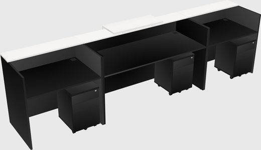 Modern long reception desk