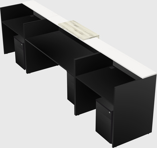 Modern long reception desk
