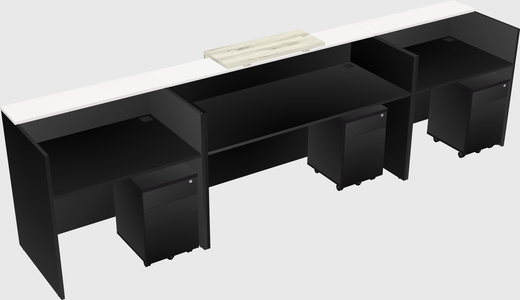 Modern long reception desk