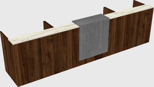 Modern long reception desk