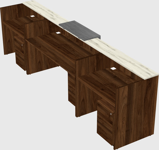 Modern long reception desk