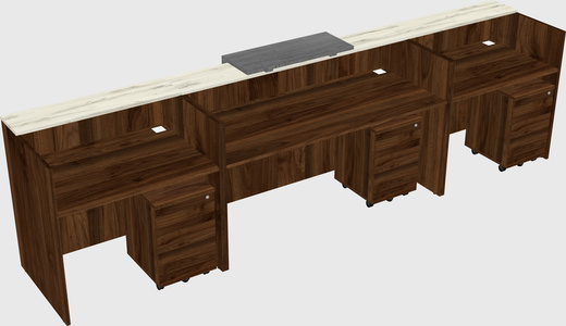 Modern long reception desk